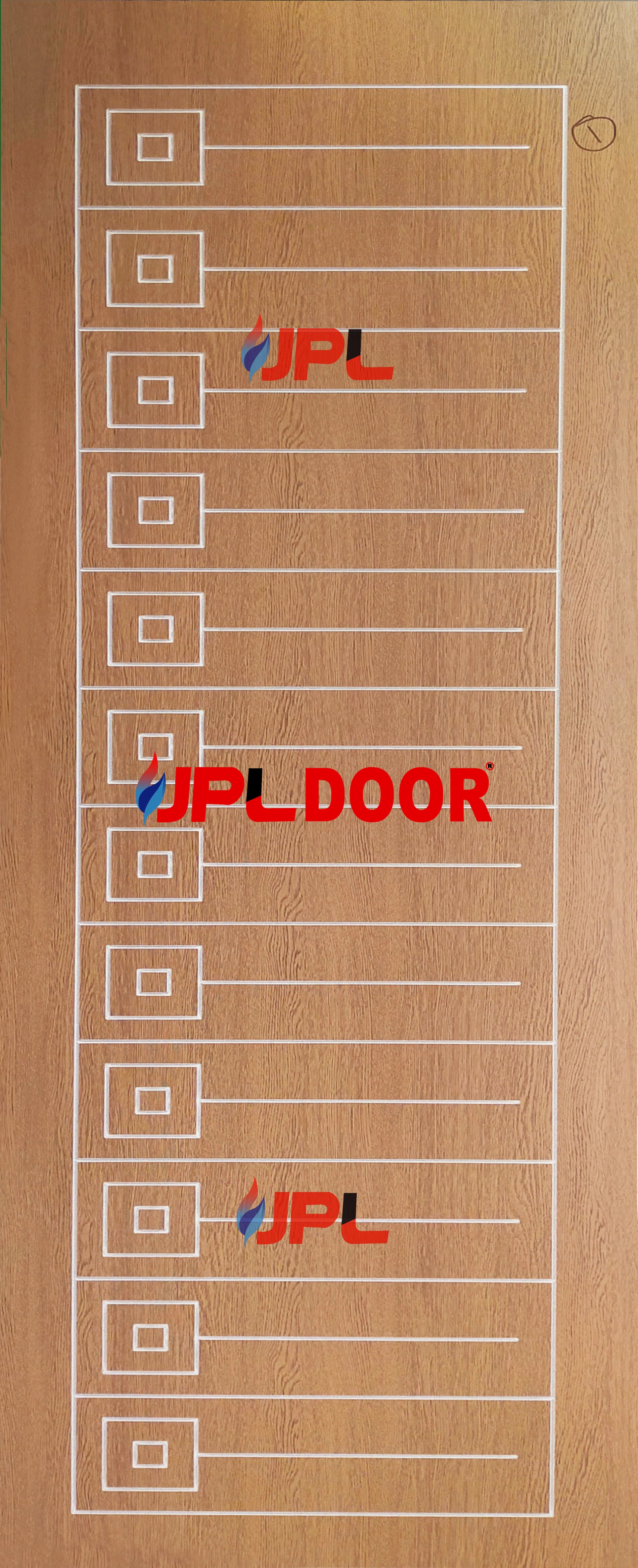 WPC WOODEN TEXTURE CNC DESIGN DOOR FRAME WITH SHUTTER JPL-WPC-1004